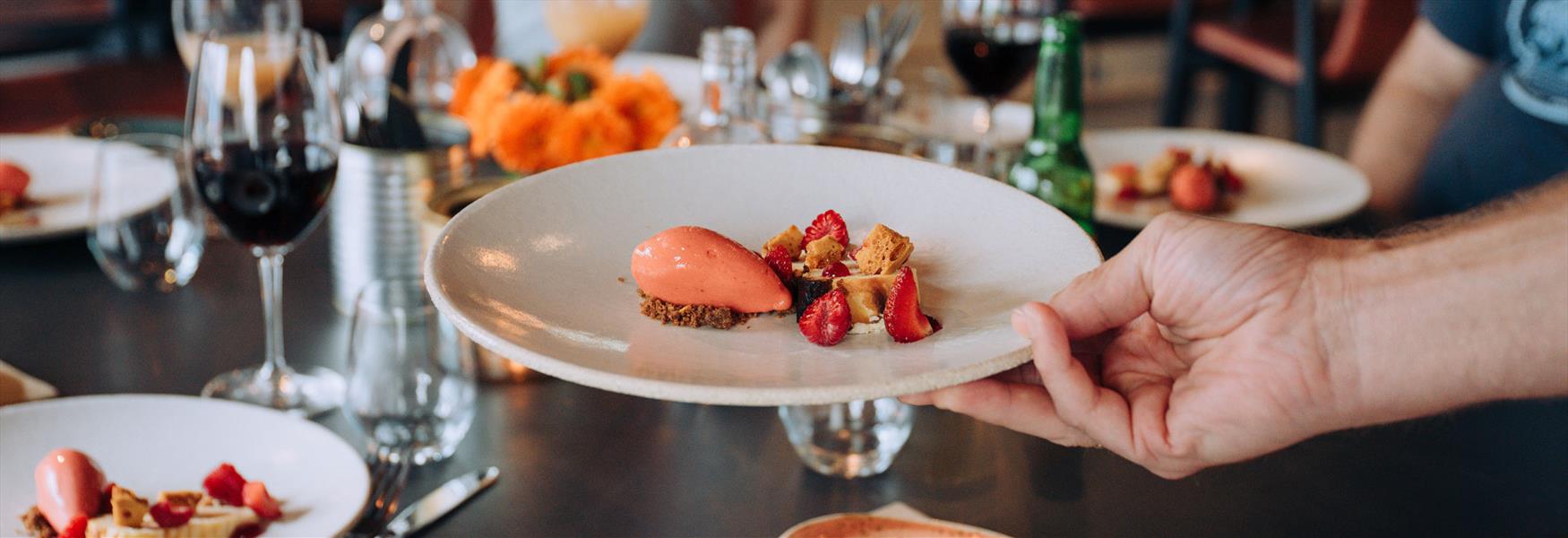 dessert at Jacob and Gabrielrestaurant in Skien